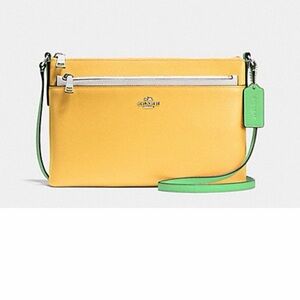 Coach Canary Yellow and Green Crossbody Bag
